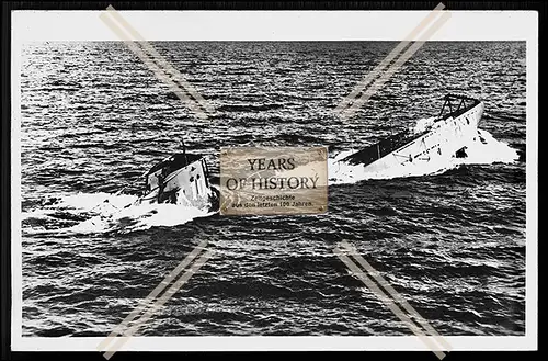 Foto Unterseeboot U-Boot U 10 auftauchend Nummer am Turm deutsche Kriegsmarine