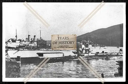 Foto Unterseeboot U-Boot UC ? in Pola Minenleger Kaiserliche Marine 1. WK 1914-