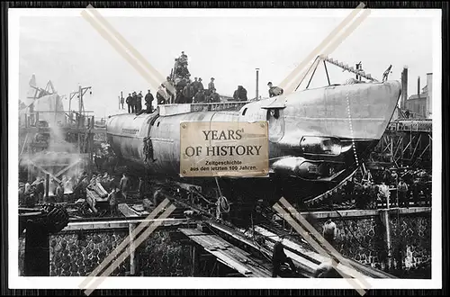 Foto Unterseeboot U-Boot UB 90 im Dock Küstenboot Kaiserliche Marine 1. WK 191