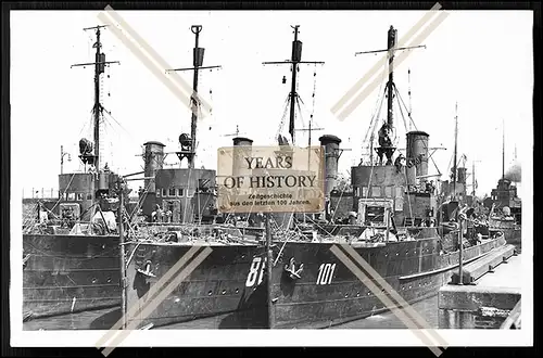 Foto M 101+86+?+? Minensuchboot Minenräumboot Böcke 1. WK ab 1914 Kaiserliche