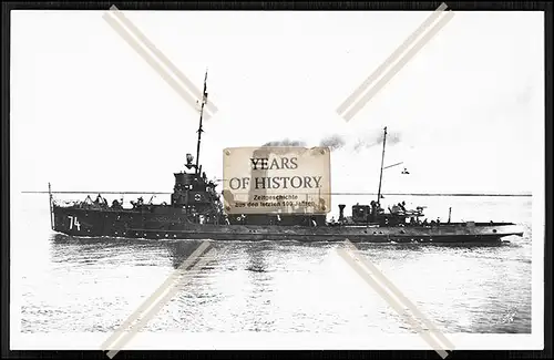 Foto M 74 Minensuchboot Minenräumboot Böcke 1. WK ab 1914 Kaiserlichen Marine