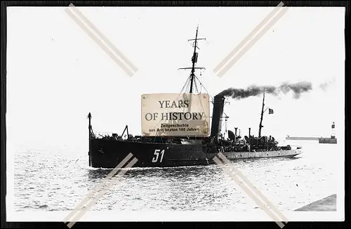 Foto M 51 Minensuchboot Minenräumboot Böcke 1. WK ab 1914 Kaiserlichen Marine