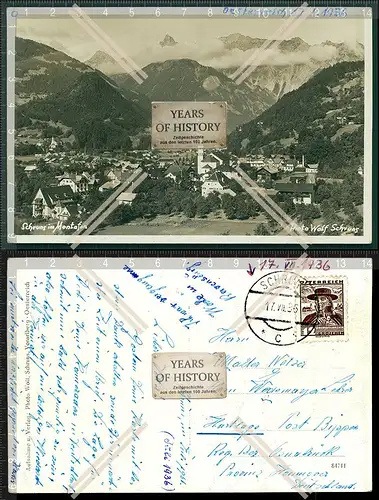 Orig. Foto AK Bergdorf Schruns Tschagguns im Montafon Österreich 1936 gelaufen