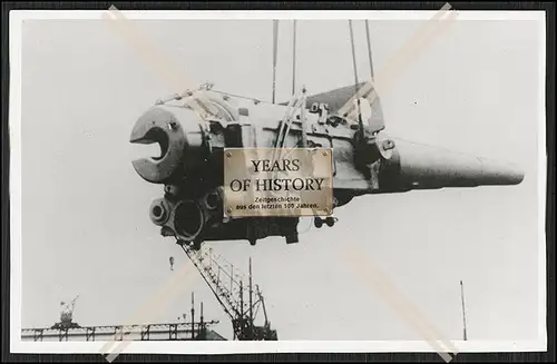 Foto SMS Prinz Adalbert 1901 Großer Kreuzer Geschützturm im Kran der Kaiserli