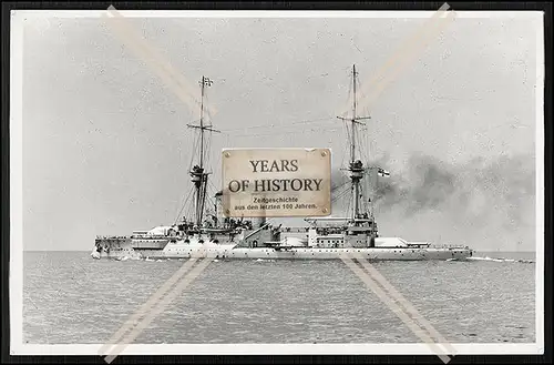 Foto SMS Kurfürst Friedrich Wilhelm 1891 Panzerschiff der Kaiserlichen Marine