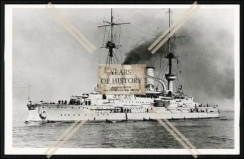 Foto SMS Mecklenburg 1901 Linienschiff der Kaiserlichen Marine