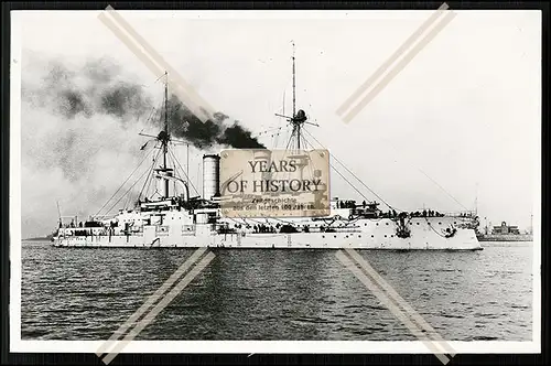 Foto SMS Wittelsbach 1900 Linienschiff der Kaiserlichen Marine