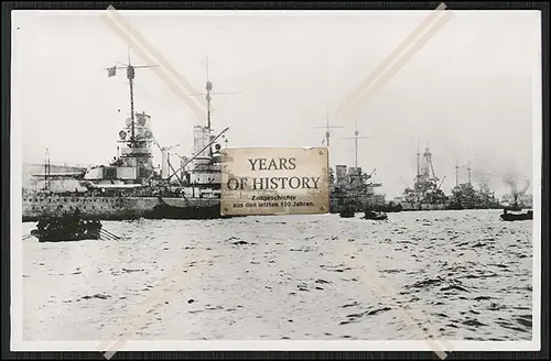 Foto SMS Kaiser 1911 und andere Linienschiff der Kaiserlichen Marine