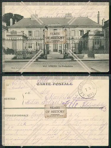 AK 1.WK Amiens Somme Hotel de la Prefecture 1915 Feldpost gelaufen