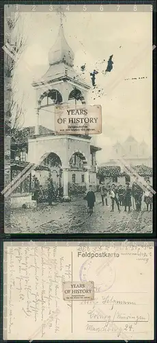 AK 1.WK Frankreich Dorf Kirche 1918 Feldpost gelaufen