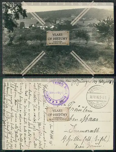 Foto AK 1.WK Dorf Frankreich 1916 Feldpost gelaufen