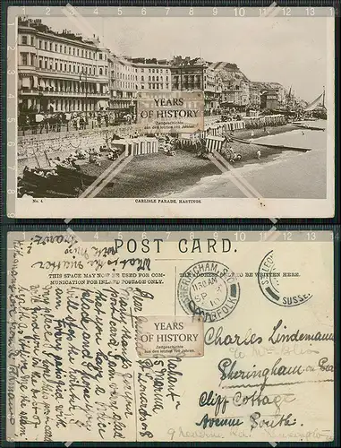 Foto AK CARLISLE PARADE HASTINGS 1910 Frankreich gelaufen