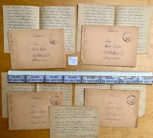 4x Feldpostbrief 1943 Russ FPN 16205 - H. Vatter Weilbach Flörsheim Oberursel 10