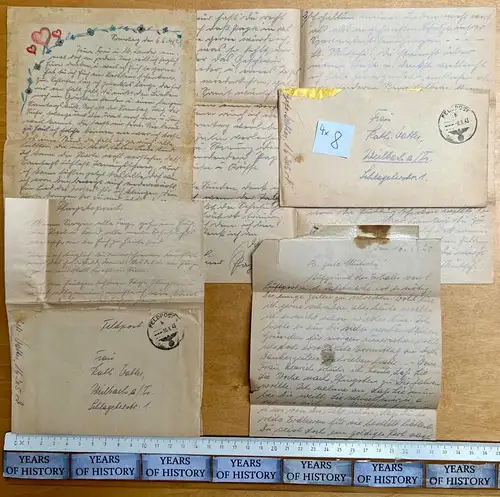 4x Feldpostbrief 1943 Russ. FPN 16205 - H. Vatter Weilbach Flörsheim Oberursel 8