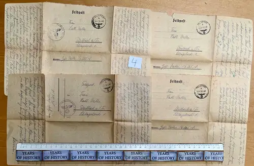 4x Feldpostbrief 1943 Russ. FPN 16205 - H. Vatter Weilbach Flörsheim Oberursel 4
