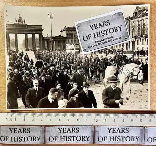 Pressefoto Wolter 16x12 cm 6. Komp. Wachtruppe Berlin am Brandenburger Tor 1936