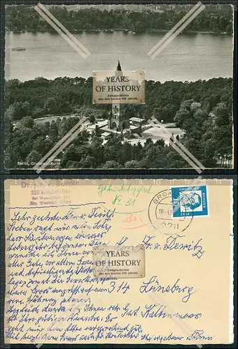 Foto AK Berlin Wilmersdorf Grunewald Turm Gaststätte Otto Schrader Fliegeraufn