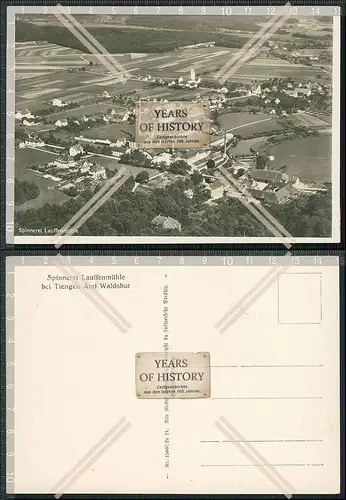 Foto AK Lauchringen Spinnerei Lauffenmühle Fliegeraufnahme Tiengen Waldshut