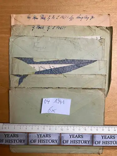 6x Feldpostbrief 04. 1941 FPN 19671 Ln.Rgt.15  H. Pohle aus. Blankenfelde Mahlow