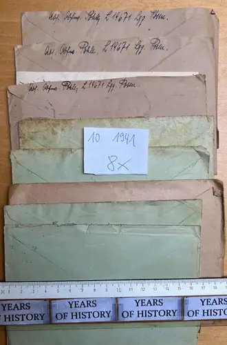 8x Feldpostbrief 10. 1941 FPN 19671 Ln.Rgt.15  H. Pohle aus Blankenfelde Mahlow