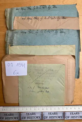 6x Feldpostbrief 09. 1941 FPN 19671 Ln.Rgt.15   H. Pohle aus Blankenfelde Mahlow