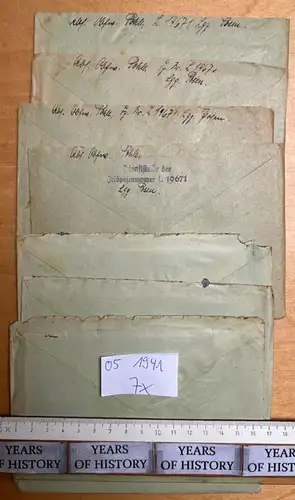 7x Feldpostbrief 05. 1941 FPN 19671 Ln.Rgt.15   H. Pohle aus Blankenfelde Mahlow