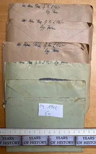 6x Feldpostbrief 04. 1941 FPN 19671 Ln.Rgt.15   H. Pohle aus Blankenfelde Mahlow