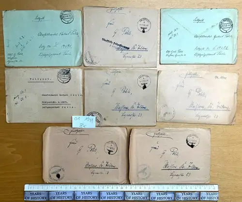 8x Feldpostbrief 01. 1941 FPN 19671 Ln.Rgt.15   H. Pohle aus Blankenfelde Mahlow