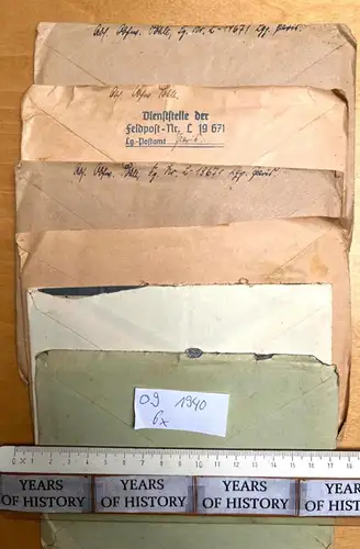 6x Feldpostbrief 09. 1940 FPN 19671 Ln.Rgt.15 - H. Pohle aus Blankenfelde Mahlow