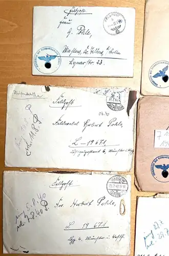 11x Feldpostbrief 07. 1940 FPN 19671 Ln.Rgt.15 H. Pohle aus Blankenfelde Mahlow