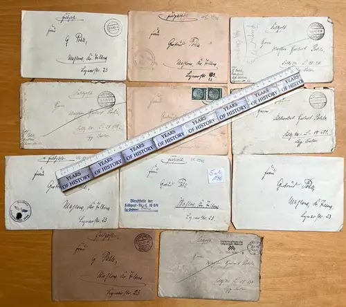 11x Feldpostbrief 1940 FPN 19671 - Luftnachrichten-Regt. 15 H. Pohle aus Mahlow