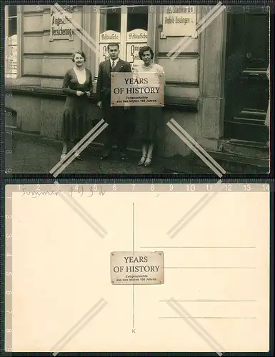 Foto AK Krefeld Uerdingen Hausansicht 1932 Werbung Zeitung und vieles mehr