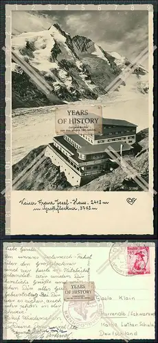 Foto AK Kaiser Franz Josef Haus mit dem Großglockner