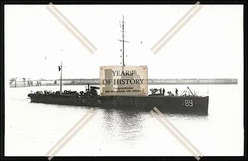 Foto Küstentorpedoboot A 89 Minensuchboot - Flandern Zeebrügge Ostende 1916-1