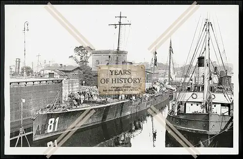 Foto Küstentorpedoboot A 81 Minensuchboot - Flandern Zeebrügge Ostende 1916-1