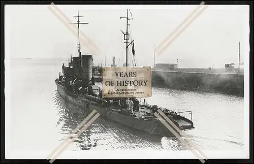 Foto Küstentorpedoboot A 61 Minensuchboot - Flandern Zeebrügge Ostende 1916-1