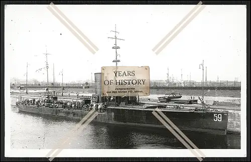 Foto Küstentorpedoboot A 5 Minensuchboot - Flandern Zeebrügge Ostende 1916-18