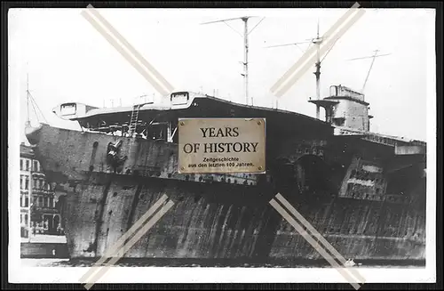 Foto Flugzeugträger Graf Zeppelin nach dem Stapellauf Kiel 1938