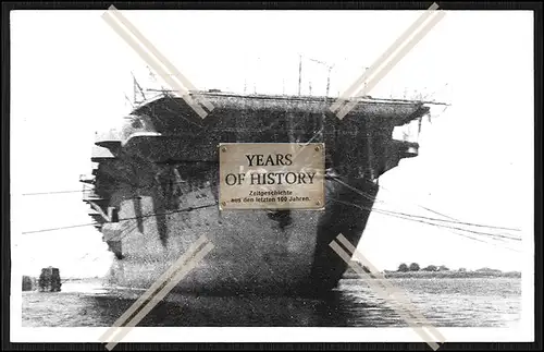 Foto Flugzeugträger Graf Zeppelin nach dem Stapellauf Kiel 1938