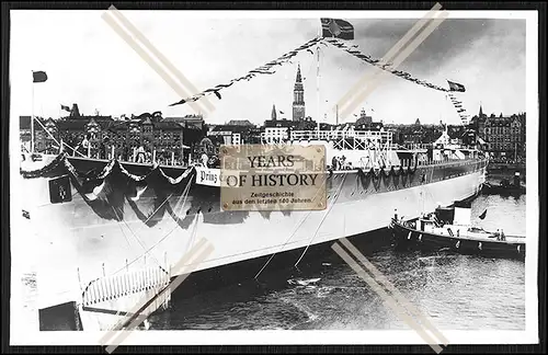 Foto Schiff Prinz Eugen schwerer Kreuzer 1938 Stapellauf in Kiel