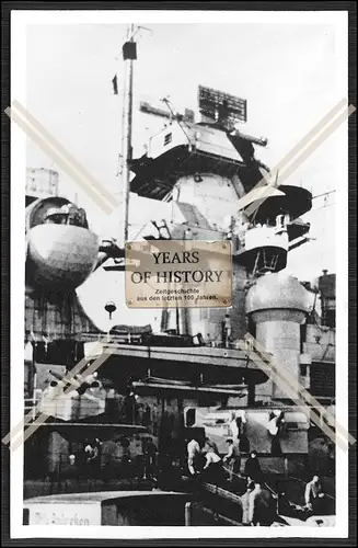 Foto Schlachtschiff Bismarck Detailaufnahme von der Seite 