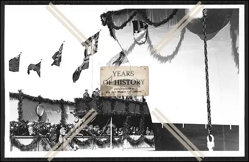 Foto Schlachtschiff Tirpitz Stapellauf 1939 in Wilhelmshaven