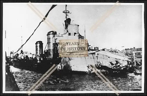 Foto Großes Torpedoboot G 41 zerstört nach Gefecht Kollision Kaiserlichen Mar