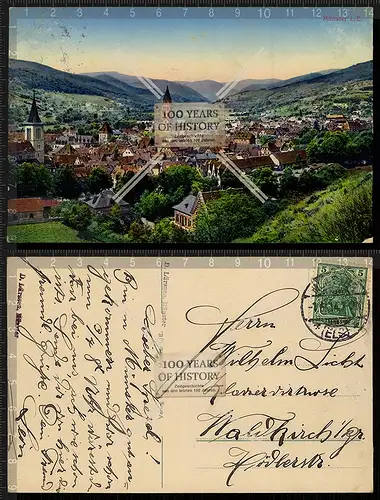 Orig. AK Münster im Elsass gel. 1914