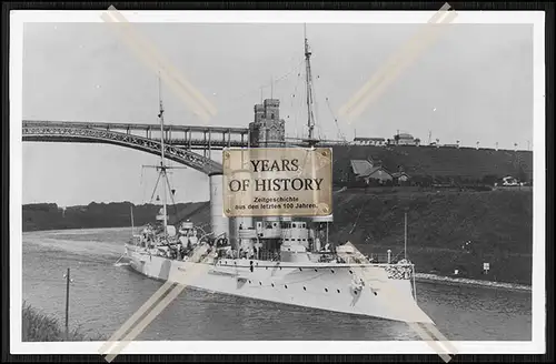 Foto SMS S.M.S. Hamburg 1903 im KW Kanal Kleiner Kreuzer der Kaiserlichen Marin