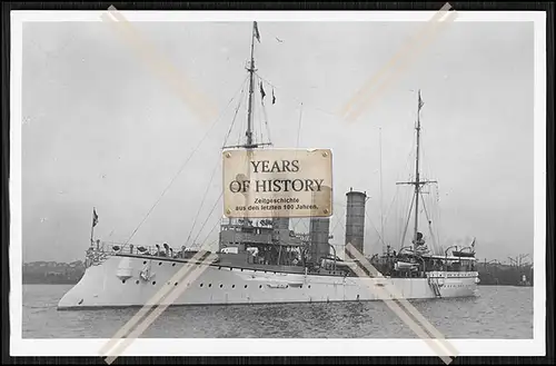 Foto SMS S.M.S. Leipzig 1905 Kleiner Kreuzer der Kaiserlichen Marine