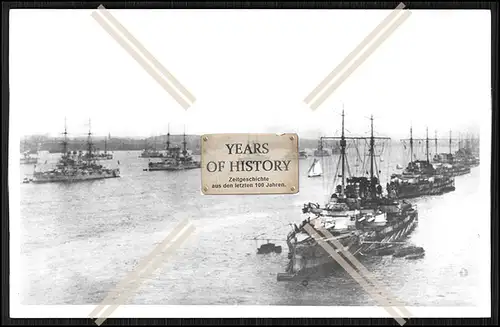 Foto SMS S.M.S. Kriegsschiffe 1. und 2. Geschwader der Kaiserlichen Marine des 