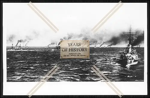 Foto SMS S.M.S. Kriegsschiffe die Flotte in Kiellinie Kaiserliche Marine des De