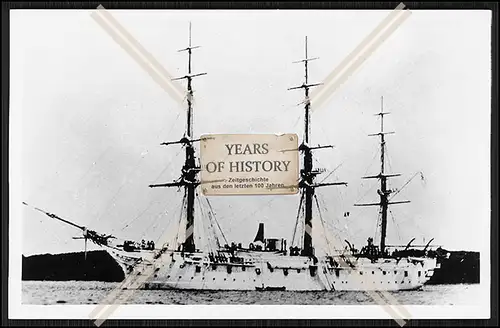 Foto SMS S.M.S. Bismarck 1877 Kreuzerfregatte der Kaiserlichen Marine