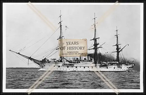 Foto SMS S.M.S. Charlotte 1886 Kreuzerkorvette Schulschiff ? der Kaiserlichen M